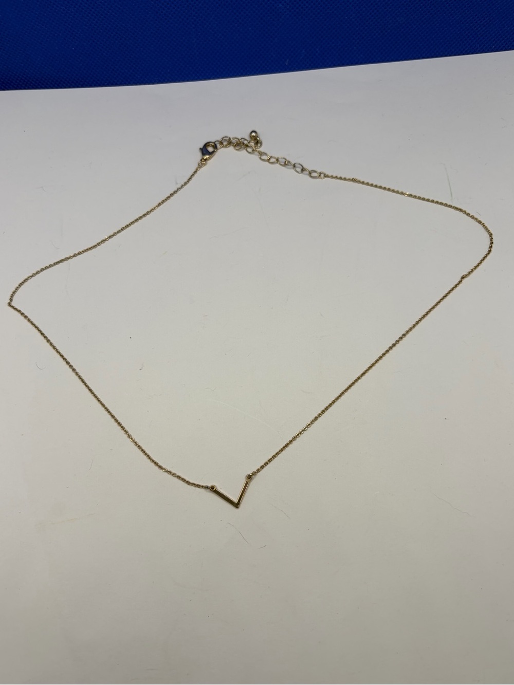 Delicate V-Shape Gold Necklace for Women
